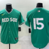 MLB Red Sox 15 Dustin Pedroia Green 2025 City Connect Nike Cool Base Men Jersey
