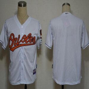 MLB Orioles Blank White Cool Base Men Jersey