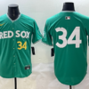 MLB Red Sox 34 David Ortiz Green 2025 City Connect Nike Cool Base Men Jersey(No Name)
