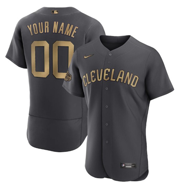 MLB Guardians Customized Charcoal 2022 All-Star Flexbase Men Jersey