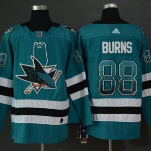 Sharks 88 Brent Burns Teal Drift Fashion Men Jersey