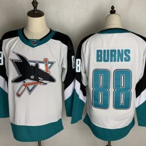 Sharks 88 Brent Burns White New Men Jersey