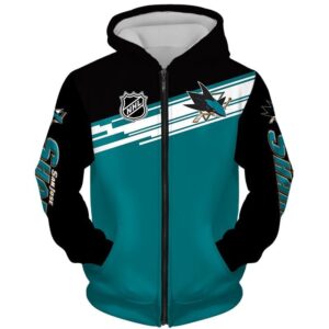 San Jose Sharks 3D Printed Sports Pullover Hoodies