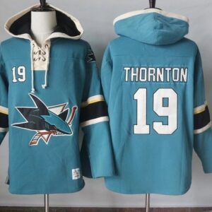 Sharks 19 Joe Thornton Green Men Sweatshirt