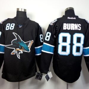 Sharks 88 Burns Black Men Jersey