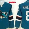 Sharks 8 Joe Pavelski Teal Home Women Jersey