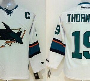 Sharks 19 Joe Thornton White Youth Jersey