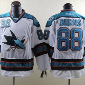 Sharks 88 Brent Burns White Men Jersey