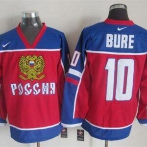 Canucks 10 Pavel Bure Red Throwback Men Jersey