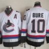 Canucks 10 Pavel Bure White CCM Throwback Men Jersey