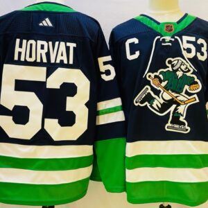 Canucks 53 Bo Horvat Navy 2022-23 Retro Adidad Men Jersey