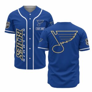 St.Louis Blues Baseball Blue Customized Jersey
