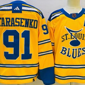 Blues 91 Vladimir Tarasenko Yellow 2022-23 Reverse Men Jersey