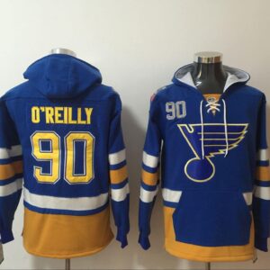 Blues 90 Ryan O'Reilly Blue Hoodie Sweatshirt