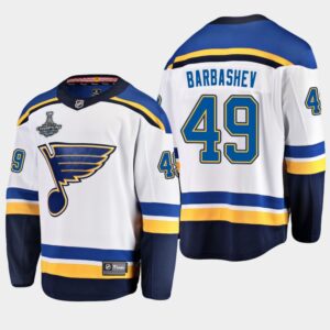 Blues Ivan Barbashev 2019 Stanley Cup Champions White Men Jersey