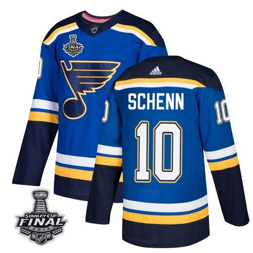 St. Louis Blues 10 Brayden Schenn 2019 Stanley Cup Final Blue Men Jersey