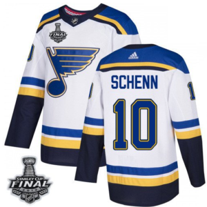 St. Louis Blues 10 Brayden Schenn 2019 Stanley Cup Final White Men Jersey