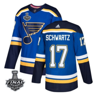 St. Louis Blues 17 Jaden Schwartz 2019 Stanley Cup Final Blue Men Jersey