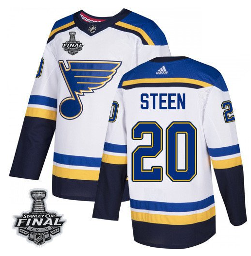 St. Louis Blues 20 Alexander Steen 2019 Stanley Cup Final White Men Jersey