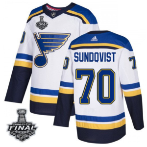 St. Louis Blues 70 Oskar Sundqvist 2019 Stanley Cup Final White Men Jersey