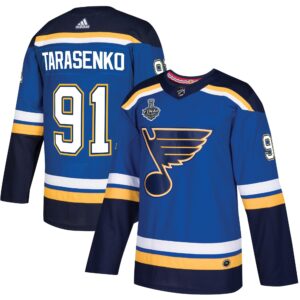 St. Louis Blues 91 Vladimir Tarasenko 2019 Stanley Cup Final Blue Men Jersey