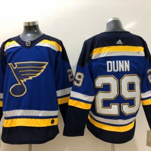 Blues 29 Vince Dunn Blue Men Jersey