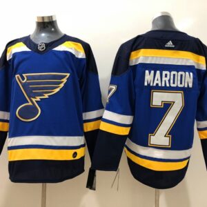 Blues 7 Pat Maroon Blue Men Jersey