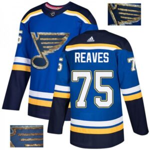 Blues 75 Ryan Reaves Blue Glittery Edition Men Jersey