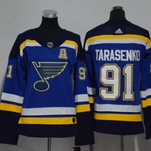 Blues 91 Vladimir Tarasenko Blue Women Jersey