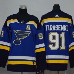 Blues 91 Vladimir Tarasenko Blue A Pacth Youth Jersey