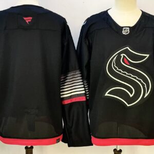Seattle Kraken Blank Black New Men Jersey