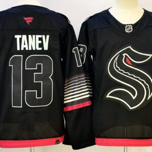 Seattle Kraken 13 TANEV Black New Men Jersey