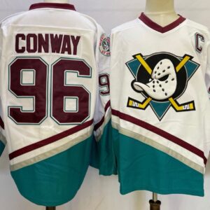 Ducks 96 Charlie Conway White Men Jersey