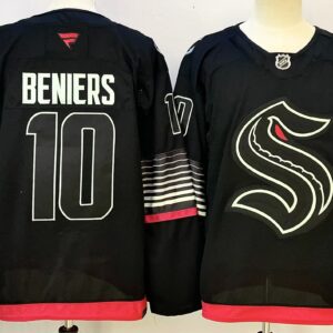 Seattle Kraken 10 Beniers Black New Men Jersey