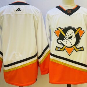 Ducks Blank  White 2022-23 Retro Men Jersey