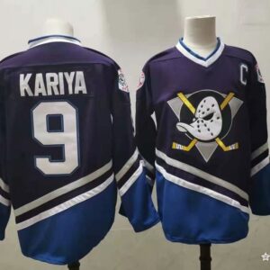 Ducks 9 Paul Kariya Blue Men Jersey