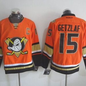 Ducks 15 Ryan Getzlaf Orange Alternate C Patch Men Jersey