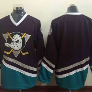 Ducks Blank Purple Turquoise CCM Throwback Men Jersey