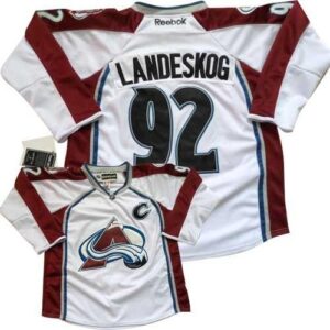 Avalanche 92 Gabriel Landeskog White Road Men Jersey