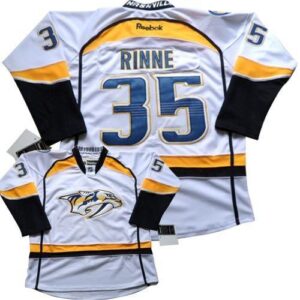 Predators 35 Pekka Rinne White Road Men Jersey