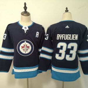 Jets 33 Dustin Byfuglien Navy Youth Jersey