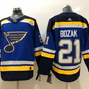 Blues 21 Tyler Bozak Blue Men Jersey