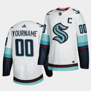 Seattle Kraken White Customized Men Jersey