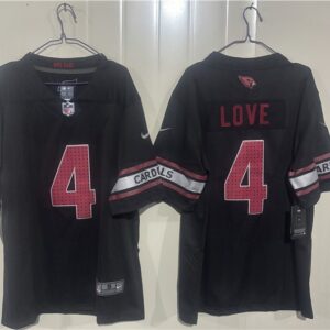 Arizona Cardinals 4 Jeremiyah Love Black Vapor Limited Men Jersey