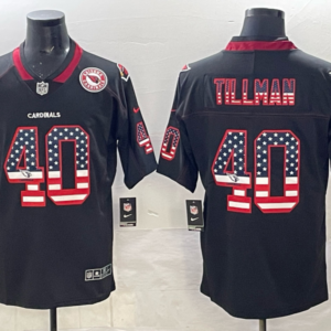 Nike Cardinals No.40 Pat Tillman Black USA Flag Vapor Limited Men Jersey
