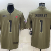 Nike Arizona Cardinals 1 Kyler Murray Olive 2022 Salute To Service Limited Men Jersey