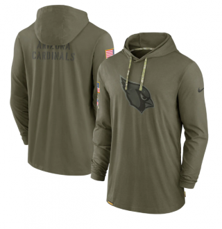 Arizona Cardinals 2022 Olive Salute to Service Tonal Pullover Hoodie
