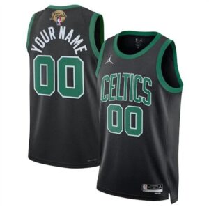 Celtics Customized Black 2024 Finals Jordan Men Jersey