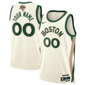 Celtics Customized Cream 2024 Finals Men Jersey