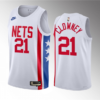 Nets 21 Noah Clowney White 2023 Draft Classic Edition Men Jersey